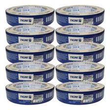 Fita Adesiva Crepe Tigre Uso Geral 24x50 Kit C/10 Media Br.