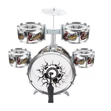 Bateria Musical Jazz Drum 5 Cuerpos Con Banco 65cm.