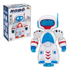 Brinquedo Robo Dancante E Rodopia Antena Luz Som Art Brink Cor Branco