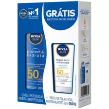 Kit Protetor Solar Protect & Hidrata Fps50 200ml + Protetor Antissinais Fps60 50ml Nivea