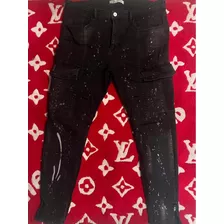 Jean Cargo Negro Zara