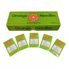 Agulha Para Bordadeira Brother Janome Com 50 Agulhas Orange