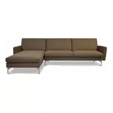 Sofá Cama Chaise Outlet 3 Cuerpos 2 Plazas Tostado - Dormire