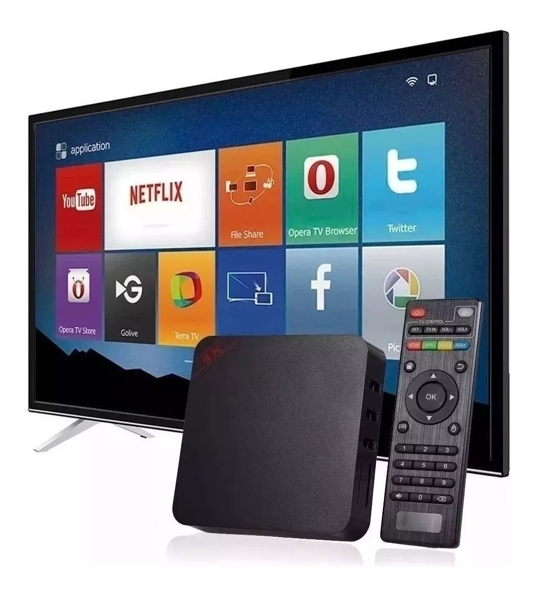 Aparelho Adaptador Smart Tv Box Transforme Sua Tv Em Smarttv