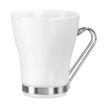 Taza Capuccino 235ml Cristal Opal Mango Inox Bormioli Rocco