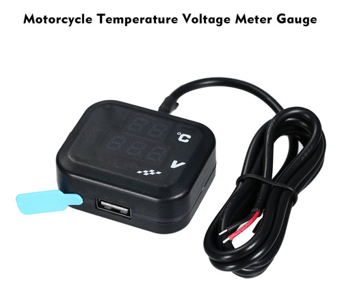 Monitor De Temperatura Digital De Voltaje Para Motocicleta Foto 3