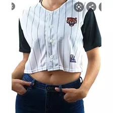 Hermoso Jersey De Béisbol Crop Top 