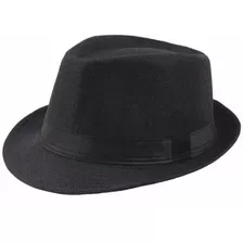 Chapéu Fedora Gângster Aba Curta Preto Clássico Frete Grátis