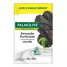 Sabão Em Barra Palmolive Naturals Sensação Purificante Carvão De 85 G Pacote X 8