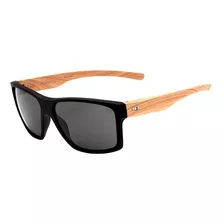 Óculos De Sol Hb Freak Masculino Preto Fosco Madeira Wood Nf