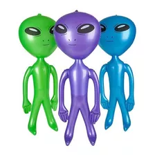 Set 3 Alien Inflable Gigante 80 Cms De Altura 3 Colores