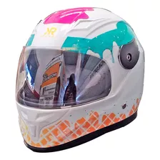 Casco Cerrado Infantil C/ Luz Brillante Icecream Talla L 