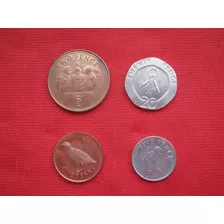 Gibraltar Lote De 4 Monedas Diferentes