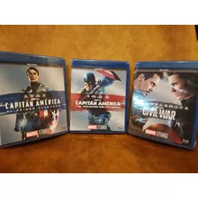 Capitán América Trilogía En Blu Ray.