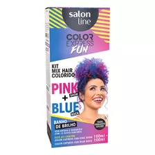 Kit Tonalizante Colorido Express Azul Rock E Rosa Salon Line