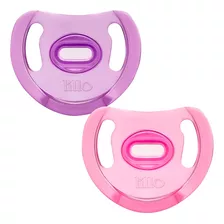 Kit Chupeta 100% Silicone Livre Bpa Soft Comfort 0-6m Rosa