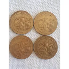 2000 Reis 1938 Caxias Bronze Poligonal Mbc Lote 4 Moedas