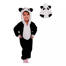 Macacão Pijama Kigurumi Fofo Plush Panda Safari Infantil