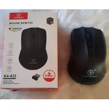 Mouse Sem Fio Recarregável 2.4ghz 3200 Ka-633 Kapbom Preto