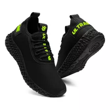 Tenis Academia Fitnes Esportivo Caminhada Ultraleve Neon