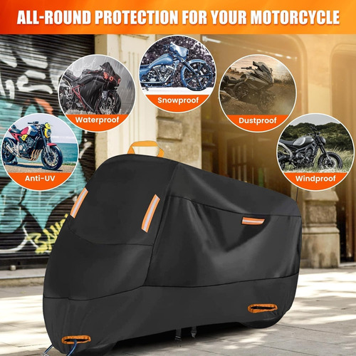 Funda Motocicleta Impermeab Grueso Cubiertas Para Moto Xxxl Foto 6