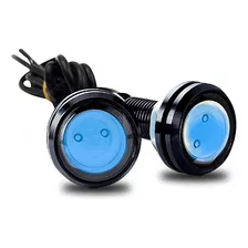 Luz Led Para Parrilla Camioneta Ojo De Aguila Color Azul X 2