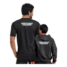 Combo Camiseta Jaqueta Corta Vento Personal Trainer Academia