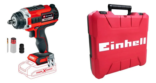 Kit Einhell: Llave Impacto Brushless 400nm Rojo + Maletín Porta Herramientas 35x33x12cm Rojo