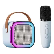 Caixa De Som Com Microfone Infantil Caixinha Bluetooth C/led