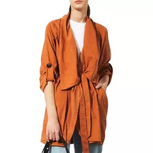 Campera Trench Mujer Poliester Wanama New Relaxed Premium