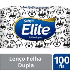 Lenço De Papel Folha Dupla Softy's Elite Com 100 Unidades Softys