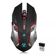 Mouse Gamer Vegcoo C8 Rgb Light Inalambrico Negro