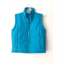 Campera Puffer Chaleco Impermeable Cuello Alto Cierre Bolsil