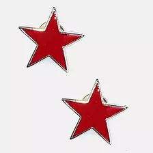 Estrela Vermelha Kit 2 Estrelinhas De Metal Broche Lisa