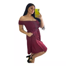 Vestido Corto Hombro Descubierto Corte A Para Dama 