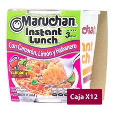 Maruchan Instant Lunch Camarón Y Limón Habanero 12 Unidades