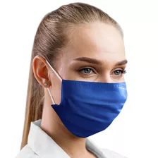 Máscara Reutilizável Proteção Respiratória Lavável Azul