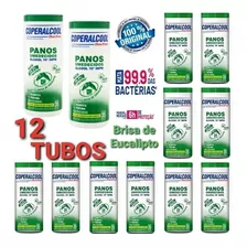 Kit 12 Panos Umedecidos Coperalcool Bacfree Aroma Eucalipto 