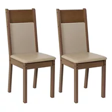 Kit 2 Cadeiras 4280 Madesa Rustic/crema/pérola Cor Rustic/pérola Cor Da Estrutura Da Cadeira Rustic Cor Do Assento Pérola 42805z2xpe