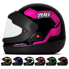 Capacete Moto Automático Feminino Pro Tork Sport Moto 788 