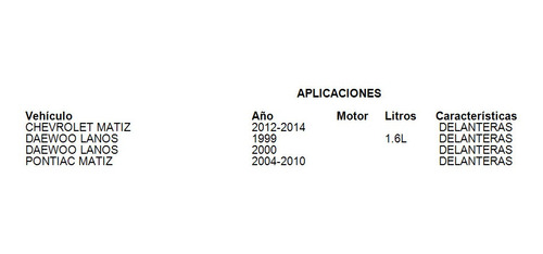 Balatas Delanteras Para Daewoo Lanos 1999 1.6l Grc Foto 3