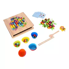 Juguete De Tablero Con Cuentas De Madera Para Niños, Juego D