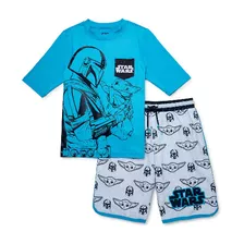 Conj Malla Y Remera Filtro Uv. Star Wars. Import. V. Talles