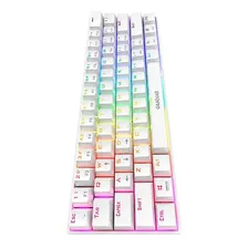 Teclado Gamer Rgb Gamdias Hermes E3 Branco Swicth Blue Idioma Inglês Us