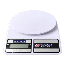 Balança Digital De Precisão Cozinha 10kg Nutrição E Dieta Cor Branca