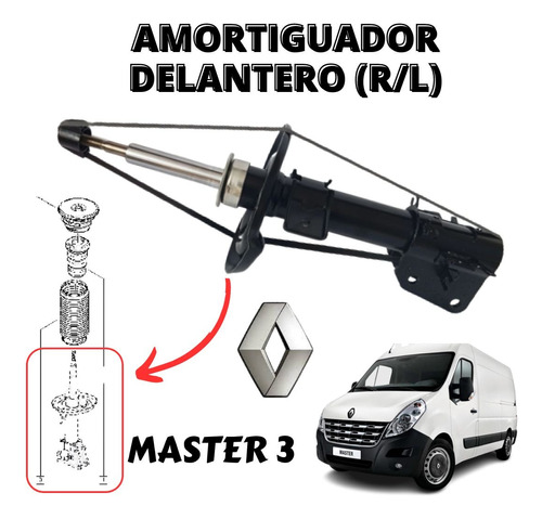 Amortiguador Delantero Der  Renault Master 3 Foto 2