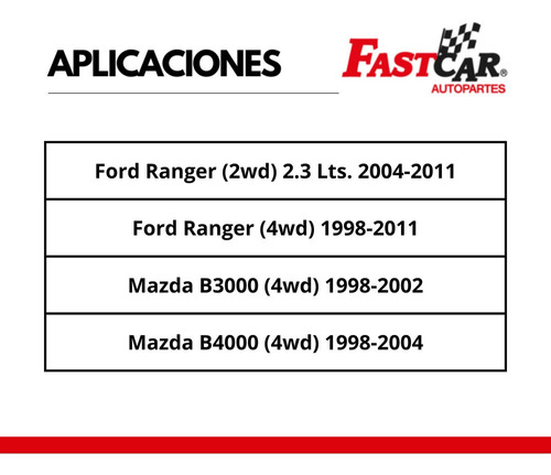 2 Amortiguadores Traseros Ford Ranger 2wd 2.3l 2004- 2011 Foto 4