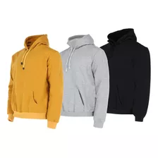 Paquete Sport De 3 Sudaderas Stretch Hombre Hoodie Felpa 