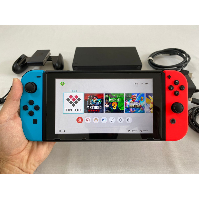 Nintendo Switch V2 Neon Mario Kart 8 Seminovo Garantia E Nf