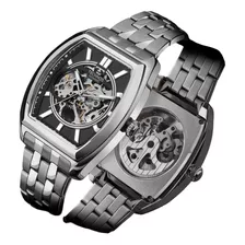 Relógio Technos Masculino Automatico Prata Skeleton Visível